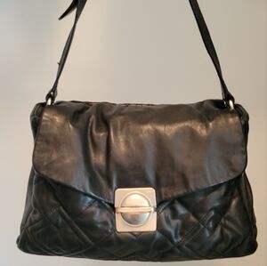 Marc By Marc Jacobs Black Quilted Martina Satchel Shoulder Bag GUC